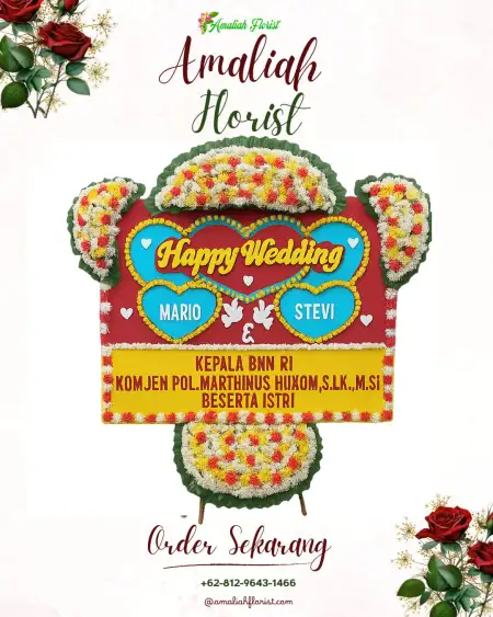 Papan Bunga Pernikahan Karet
